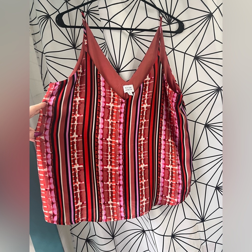 Jones New York Red Relaxed Sleeveless Camisole